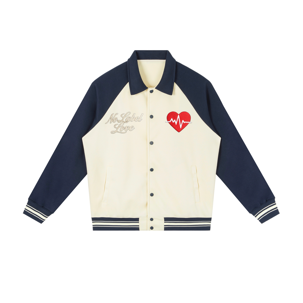 HeartBeat Jacket Apricot with Navy Blue